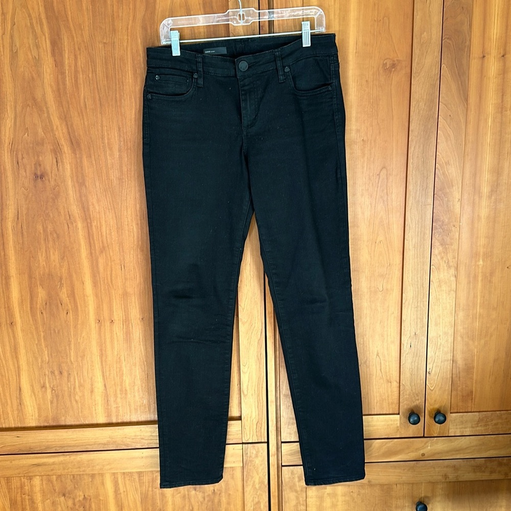 Kut from the Kloth Diana Skinny Black Jeans Pants 10